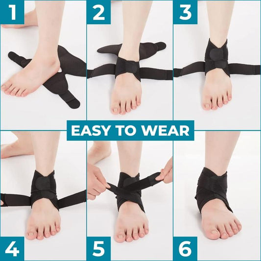Ankle Support Brace, Breathable Neoprene Sleeve, Adjustable Wrap! (1 Pack)